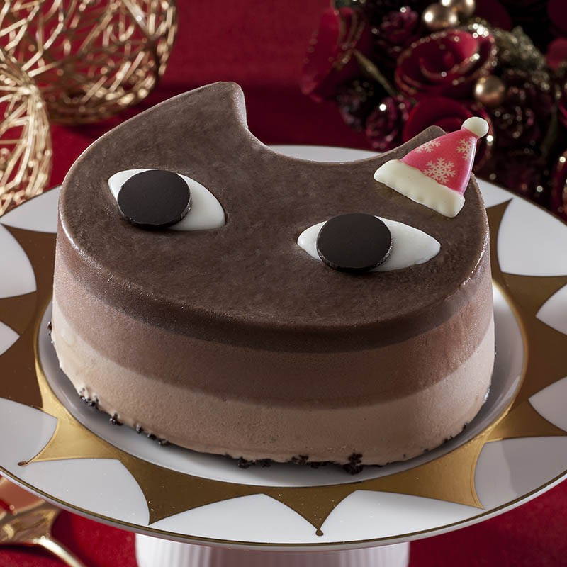 クリスマスケーキ 2025 アイスケーキ イーペルの猫祭り ショコラアイスケーキ クリスマスカード付