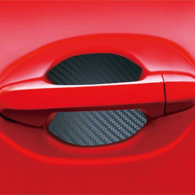 車のドア傷防止マグネットシート 車 ドアノブ 傷防止 保護 カーボン調 ブラック Mサイズ 2枚入 磁石 ス..