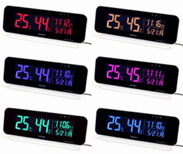 温度計 湿度計 デジタル温湿度計 電波時計付き...の紹介画像2