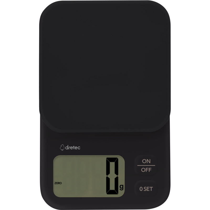 キッチンスケール デジタル 3kg 最小1g表示 ドリテック エクレ KS-839BK 調理 料理用 はかり 量り クッキングスケール ブラック