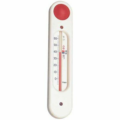 楽天kanaeminaエンペックス 元気っ子（吸盤付浮型湯温計） TG-5101 ホワイト 湯温計 抗菌樹脂使用赤ちゃんの入浴温度管理に便利。浮き型湯温計 温めの温度で健康入浴