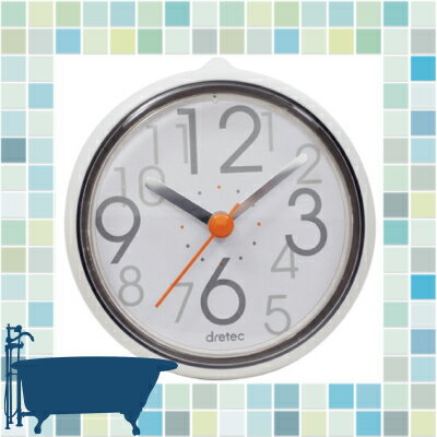 バスクロック 時計 おふろクロック スパタイム ホワイト C-110WT2（お風呂時計/お風呂用/浴室/防滴/入浴/洗面所）