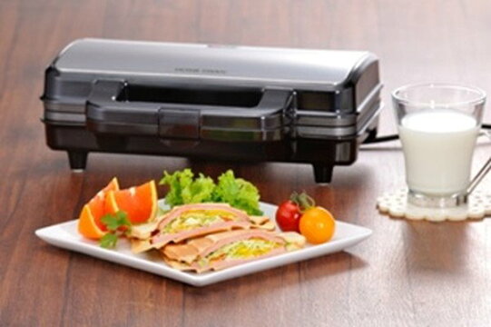 ホットサンドメーカー耳まで食パン2枚焼き電気式そのままホットサンド新津興器