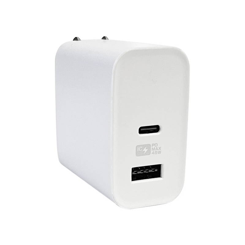 USB充電器 ACアダプタ 2ポート USB-A 1ポート USB-C 1ポート 高速充電対応 PD45W 自動識別 リバーシブル