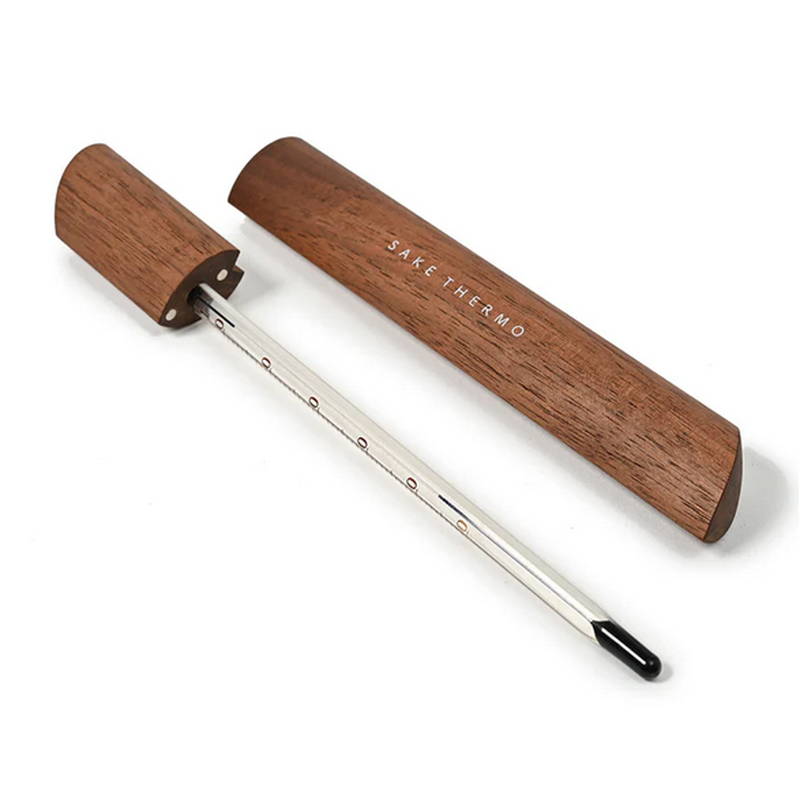 日本酒用温度計 酒サーモメーター 天然木 収納ケース付き EMPEX 酒サーモ TM-390 ウォールナット 日本..