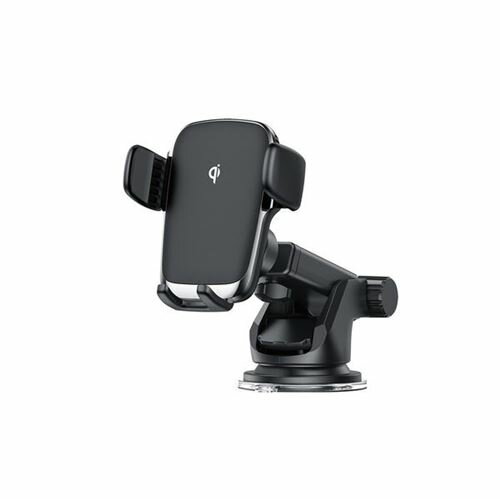 ワイヤレス充電器 車 車載用 ホルダー スマホ iPhone Qi自動検知 電動ホルダー キャパシタ付き 吸盤取付