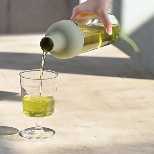 フィルターインボトル 水出し茶ボトル 茶こし付き 750ml 耐熱ガラス製 スモーキーグリーン