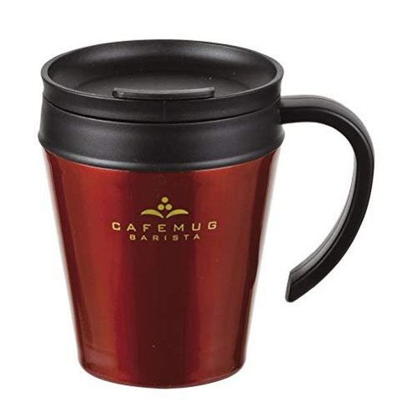 蓋付きマグカップ コーヒーボトル 330ml カフェマグバリスタ 真空蓋付マグカップ コーヒーチェリー