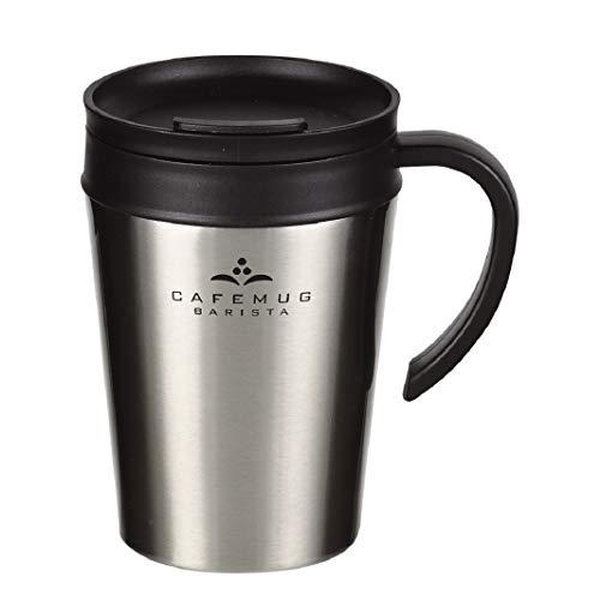 蓋付きマグカップ コーヒーボトル 400ml カフェマグバリスタ 真空蓋付マグカップ ミラー