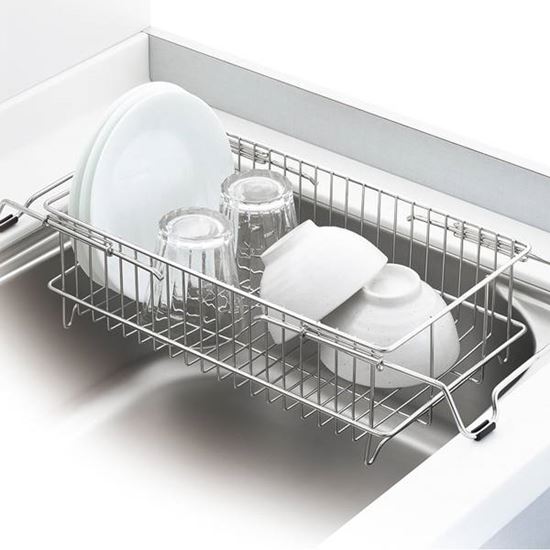 シンク内水切りラック 水切りかご スライド伸縮式 アットアク