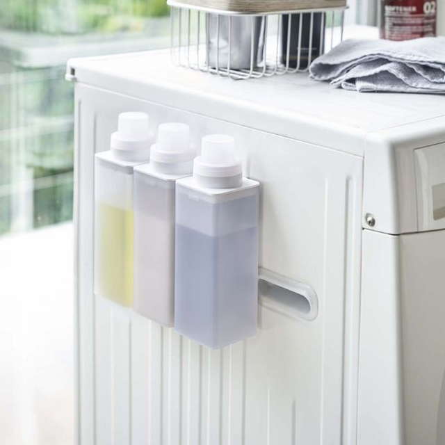 洗剤ボトル 柔軟剤ボトル 詰め替え容器 ランドリーボトル 磁石 マグネット 洗濯機 壁付け MIST ミスト ..
