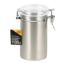キャニスター ステンレス保存容器 1100ml 密閉容器 サティーナ ステンレス製ロック式キャニスター(3)