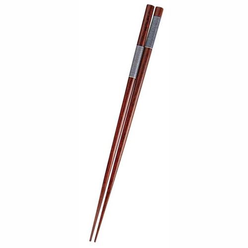 箸 おはし お箸 木製 天然木 日本製 先角千段 青 23cm 1