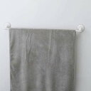 タオル掛けハンガー バスタオルハンガー ステンレスパイプ 強力 レバー式吸盤タイプ 幅70cm 耐荷重4kg 白 ホワイト