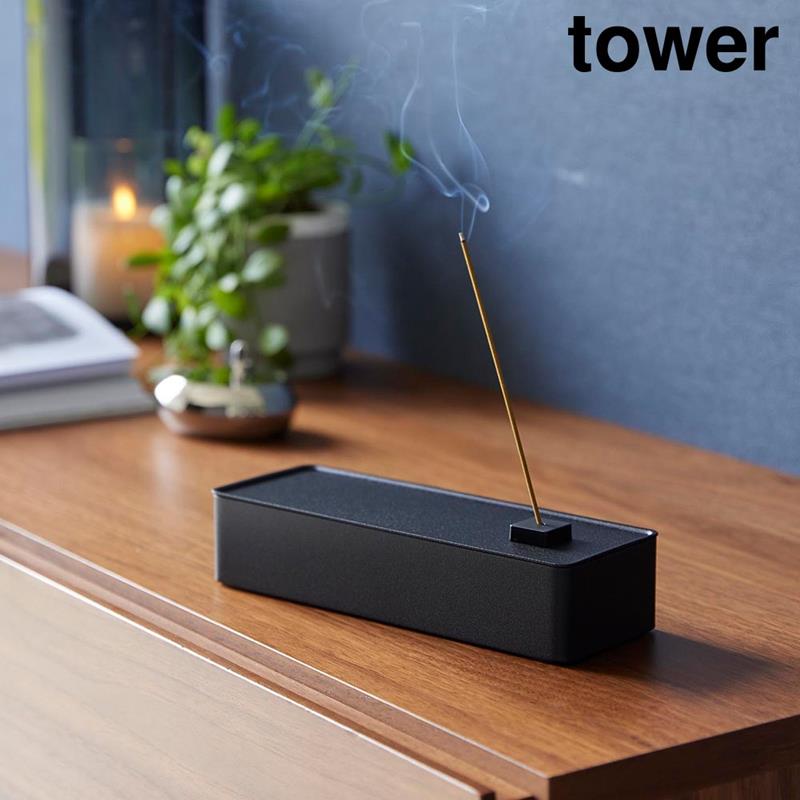 お香収納ケース タワー tower お香立て ホワイト ブラック 1869 1870