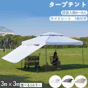 【新品特価】【即納】【365日間品質保証】【新作登場】タープテント 3m ワンタッチ 簡単設営 サイドシート1枚付き UVカット 撥水加工 大型 アウトドア 日除け キャンプ バーベキュー 公園 ベージュ グレー ホワイト 運動会 ピクニック 人気 おしゃれ 送料無料(4)