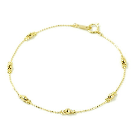 ブレスレット レディース 18金イエローゴールド K18YG