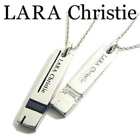 LARA Christie ララクリスティー サイドウェイネックレス ペア ネックレス CZ シルバー925 エナメル P3037