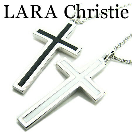 LARA Christie ララクリスティー レールクロスネックレス ペア ネックレス シルバー925 エナメル P3190