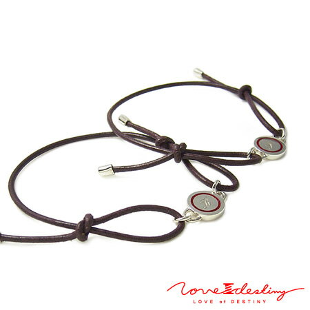 イニシャル刻印無料 LOVE of DESTINY ペア ブレスレット シルバー950 SV950 レザー LODBR-023M023L