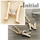 イニシャル ネックレス ブロック体 H ダイヤモンド 10金 ゴールド K10
