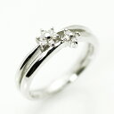 withFlower レディース ピンキーリング ダイヤモンド 10金ホワイトゴールド K10WG(4)