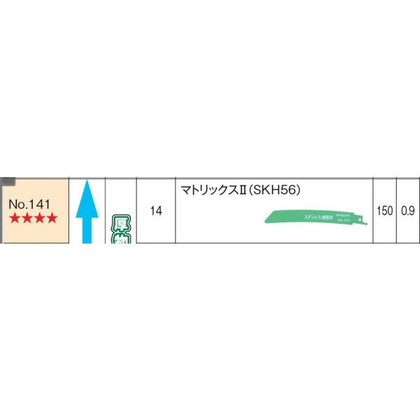 在 小型便 送料無料 日立 セーバソーブレード No.141 50枚入り マトリックス2 (SKH56) 湾曲ブレード 0000-3461 レシプロソー (HiKOKI) ハイコーキ