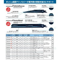 ボッシュ超硬セーバーソーブレードS1157CHM1本金属解体(山数8)全長225mm高張力鋼、ステンレス、鋳鉄管、鋼材他超硬チップを個別に溶接BOSCHセーバソーレシプロソー
