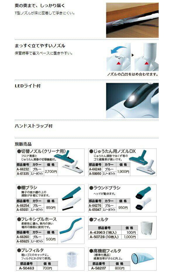 在庫 マキタ 充電式クリーナ CL181FDZW(白)+バッテリBL1830B+充電器DC18SD付 カプセル式 18V対応 makita オリジナルセット品 3