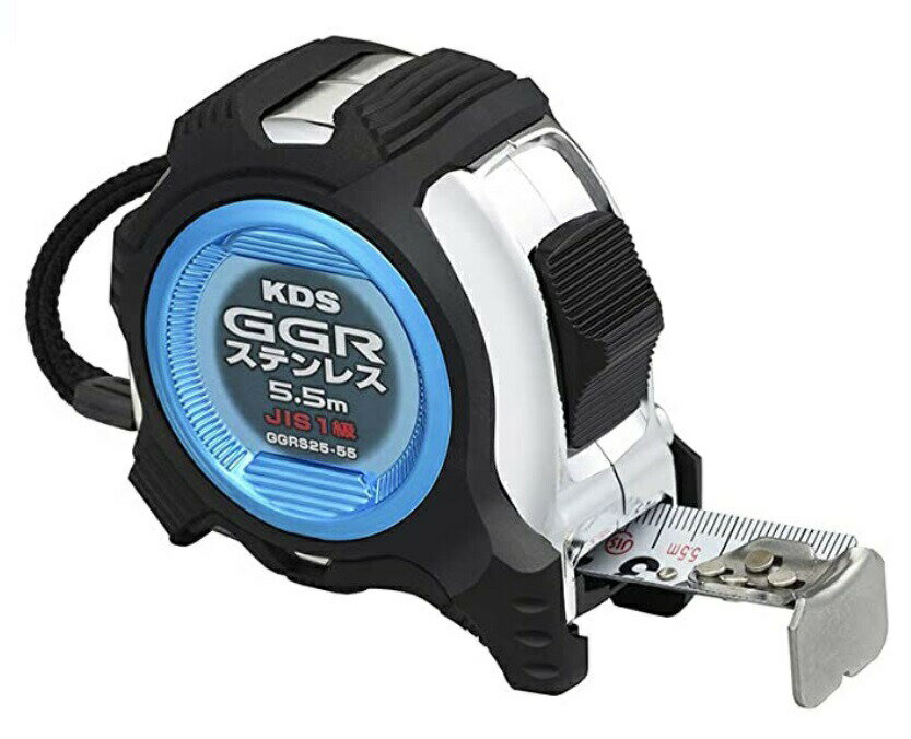 KDS GGRステン25巾5.5m厚爪 GGRS25-55 長さ5.5m テープ巾25mm 重さ334g ステンレステープとステンレスバネを使用 171056 ...