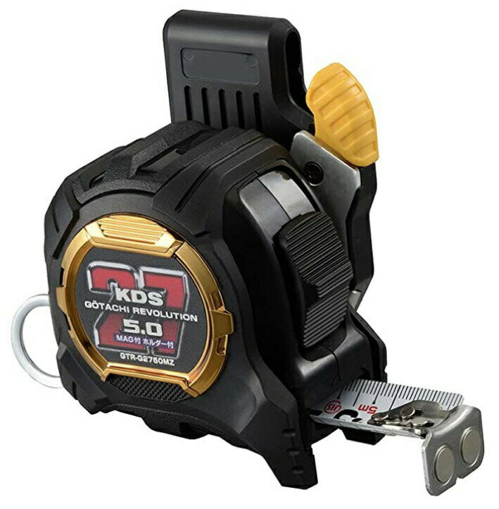 KDS 剛立G27巾マグ厚爪ホルダー付 GTR-G2750MZ 両面目盛 JIS1級 メートル目盛 マグ厚爪・プロテクター加工 5m テープ巾27mm 製品重量...