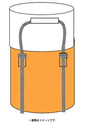 在庫 フレコンバッグ 1t 反動ベルト付 丸型 10枚入 1100mmx1100mm コンテナバック トン袋 100％ バージン UV剤配合 大型商品