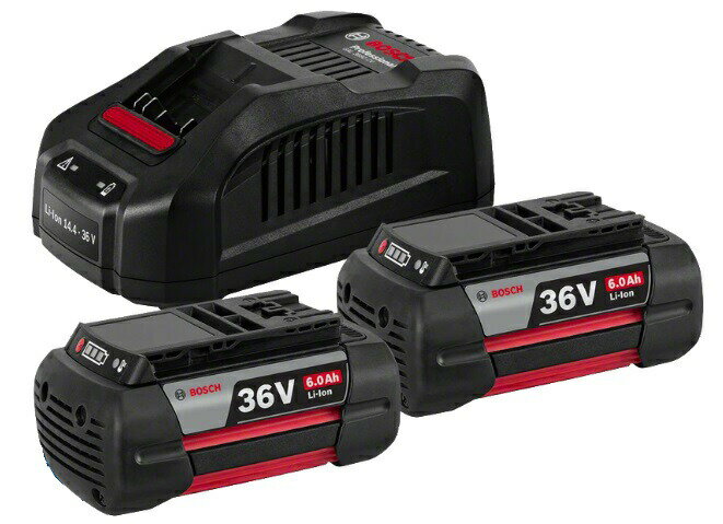 (ボッシュ) 36V6.0Ahバッテリー 充電器セット GBA36V6.0AhS2 バッテリ(GBA36V6.0Ah)x2個 充電器(GAL3680CV)のセット BOSCH ◎