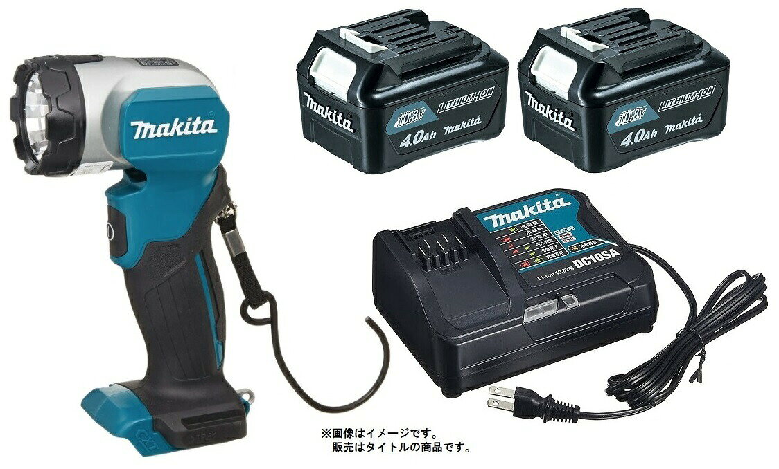 マキタ 充電式フラッシュライト ML105+バッテリBL1040Bx2個+充電器DC10SA付 LEDラ...