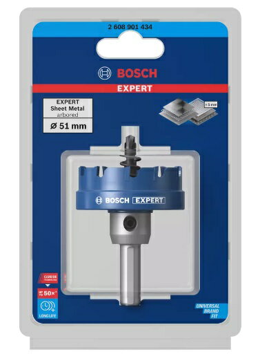 (ボッシュ) EXPERT 超硬ホールソー(回転専用) 2608901434 刃先径51mmφ 一体型ネジ付き ホルソー TCT BOSCH