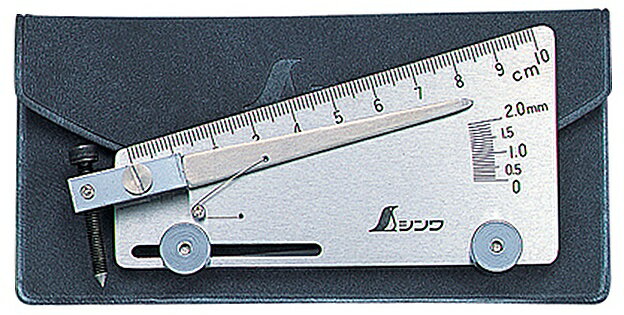 シンワ アンダーカットゲージ 58695 収納ケース付 本体サイズ115×58×18mm Shinwa 。