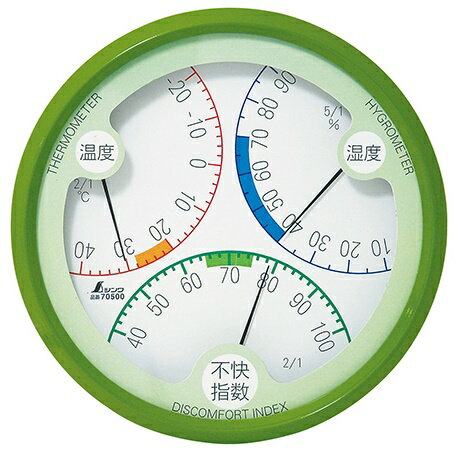 シンワ温湿度・不快指数計R-2丸型...