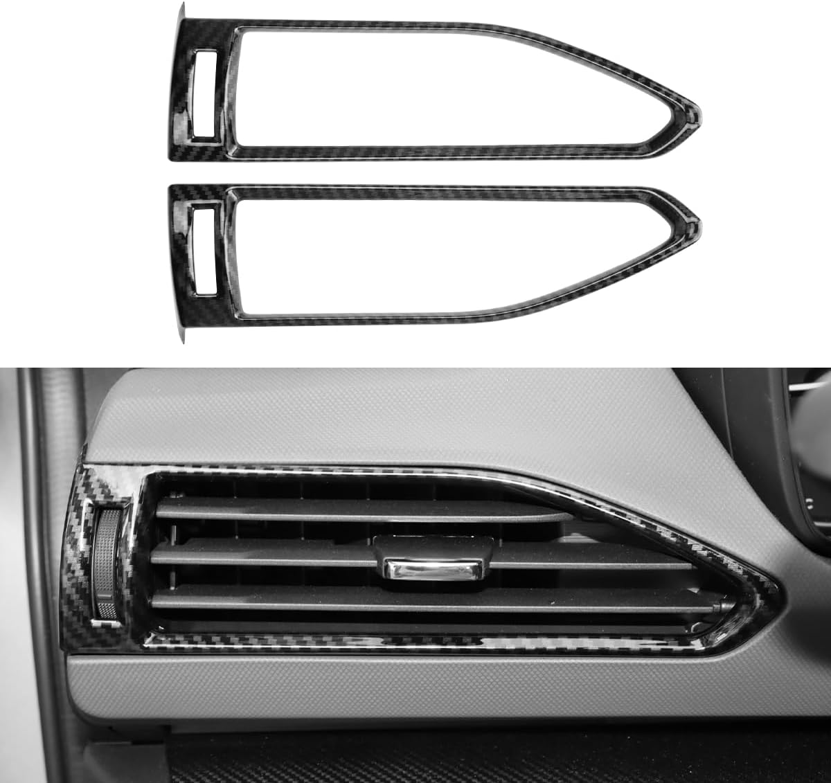 【スバル クロストレック GU系 専用】サイドエアコンベント 吹出し口ステッカー インテリアパネル ガーニッシュ 内装パーツ アクセサリー カーボン調 スバル・クロストレック GU系 GUD/GUE型＆スバル・インプレッサ（6代目）GU6/GU7/GUD/GUE型専用