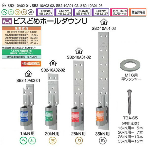 Rakuten - タナカ ビス止めホールダウンU 20kN用 （30個入） AF4146