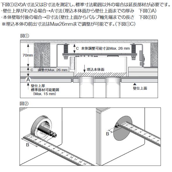 CERA　VLVR525010　VOLA埋込部延長部材 延長開閉・温調バルブケース セラトレーディング ⇒〇 2