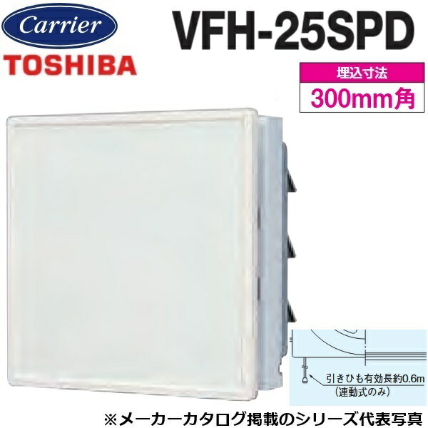 東芝/日本キヤリア VFH-25SPD 一般換気扇インテリアパネルタイプ 連動式【25cm】【引きひもスイッチ(強→弱→止)】 〇