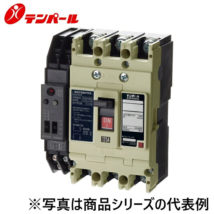 テンパール工業　B123GC01W2L3FPTB[B-123GC 15A]　配線用遮断器【漏電警報付】【埋込型】【警報スイッチ】 端子台　Ψ