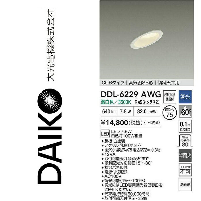 探照灯 - 大光電機　DDL-6229AWG　LEDダウンライト　Σ