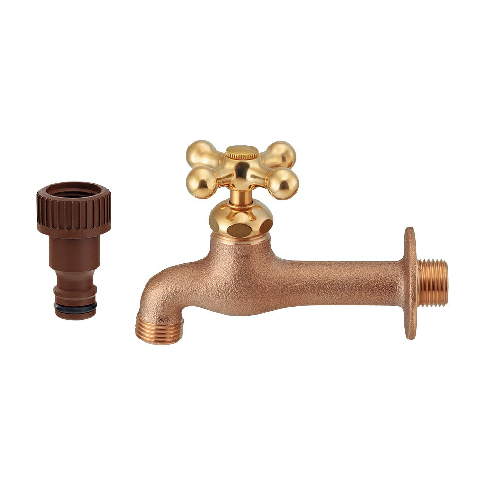 カクダイ　702-028-13　ガーデン用胴長横水栓 レトロ　〇