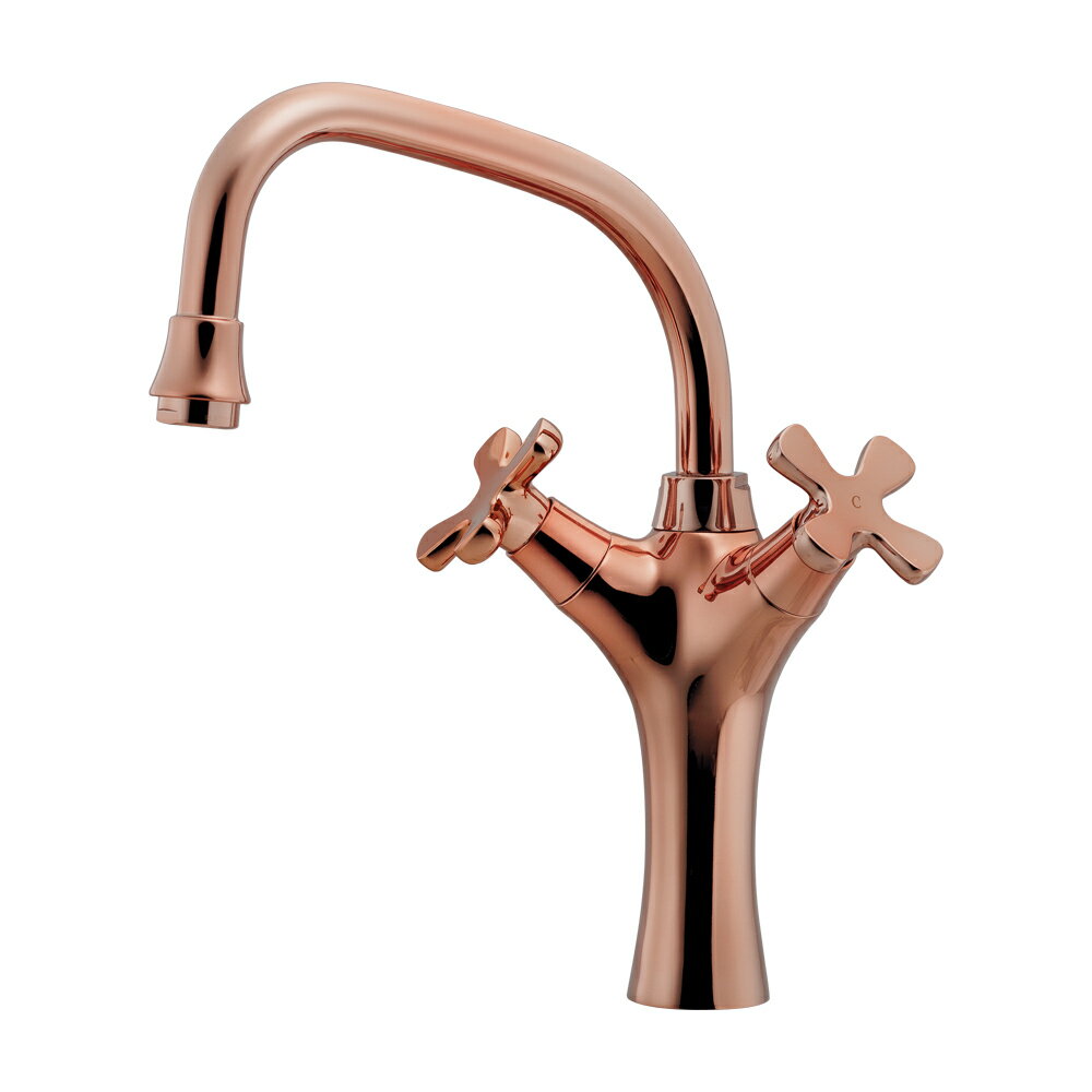 カクダイ 150-422-BR 2ハンドル混合栓 カッパーブラウン 〇