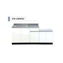 アイオ産業 KW-1800SGL ガス台付流し台 シンク:左(L) 間口1800mm 【1都3県の一部 送料無料】