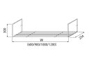 イースタン工業　ステンレス水切棚(パイプ仕様) 1段 W1000mm【お届け先 関東限定】【本部材のみ 手配不可】 ⇒