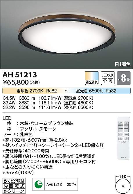 コイズミ照明　AH51213　LEDシーリング Σ