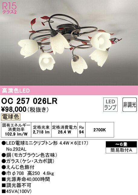 オーデリック　OC257026LR　ランプ別梱包 Σ