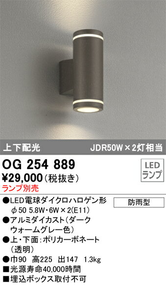 オーデリック　OG254889　LEDポーチライト ランプ別売 Σ